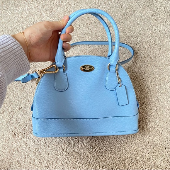 Like New! Authentic coach baby blue katy satchel - Picture 1 of 9